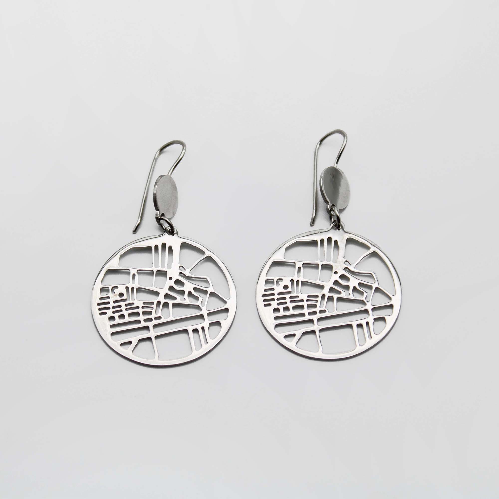 Map of Sarajevo Old Town (Basčaršija) Earrings